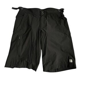 MEC Shorts Cinkum Plus Mountain Bike Padded Mens Black 4 Pockets Waist Adjusts